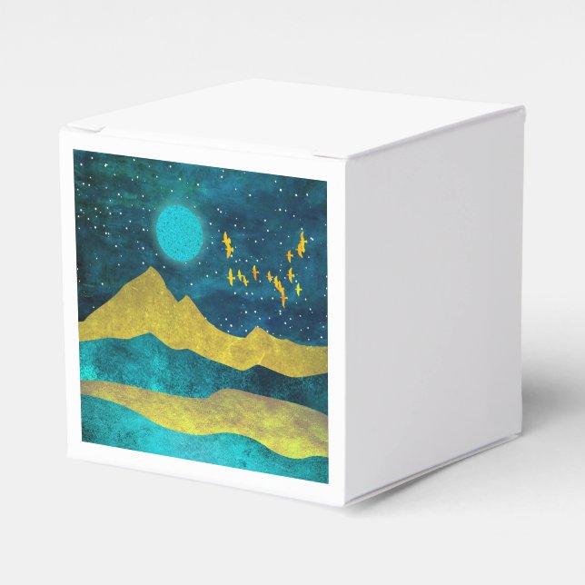 Goldene Flock Geschenkschachtel (Vorderseite)