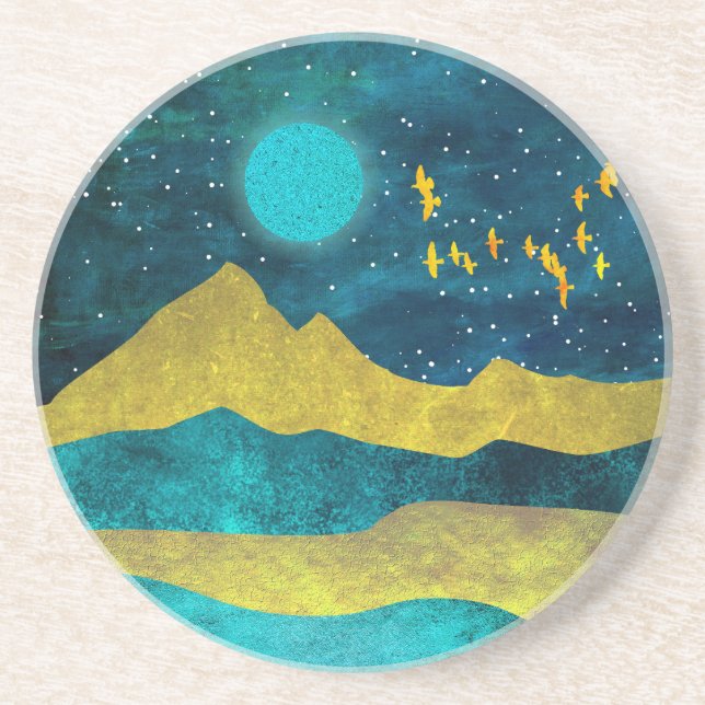 Goldene Flock Getränkeuntersetzer (Vorne)