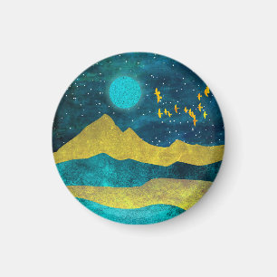 Goldene Flock Magnet