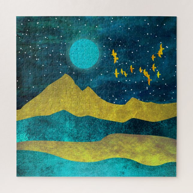 Goldene Flock Puzzle (Vertikal)