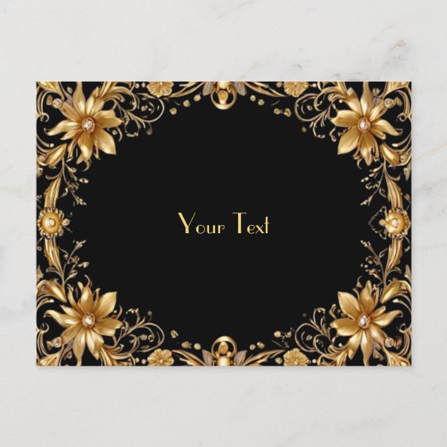 Goldene Flora Postkarte (Vorderseite)