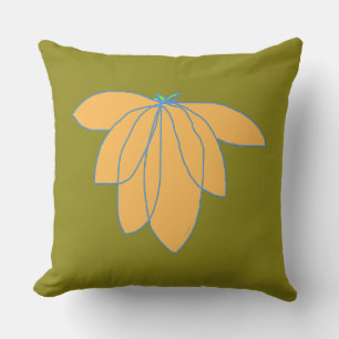 Goldene Flora und Fauna Kissen