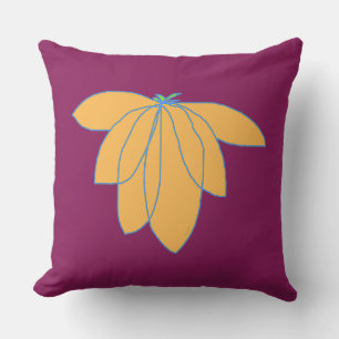 Goldene Flora und Fauna Kissen