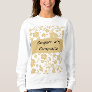 Goldene florale elegante Inspiration Sweatshirt