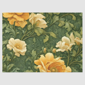 Goldene Florale Tapete Seidenpapier