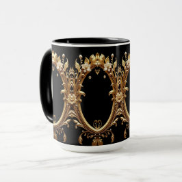 Goldene florale verzierte Rahmen-Tasse Tasse