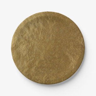 Goldene Flossenpfade Moderne Elegante Hochzeit Pappteller