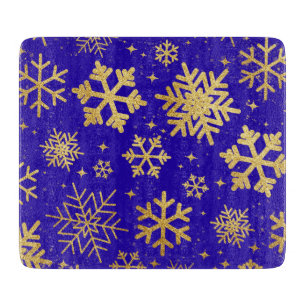 Goldene Flurry Dekoratives Glas Schneidbrett Schneidebrett