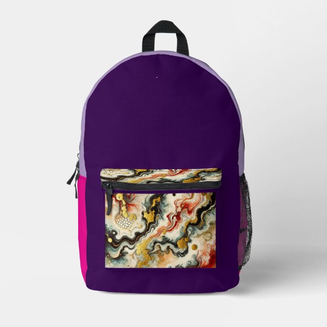 Goldene Flüsse  Bedruckter Rucksack (Vorderseite)