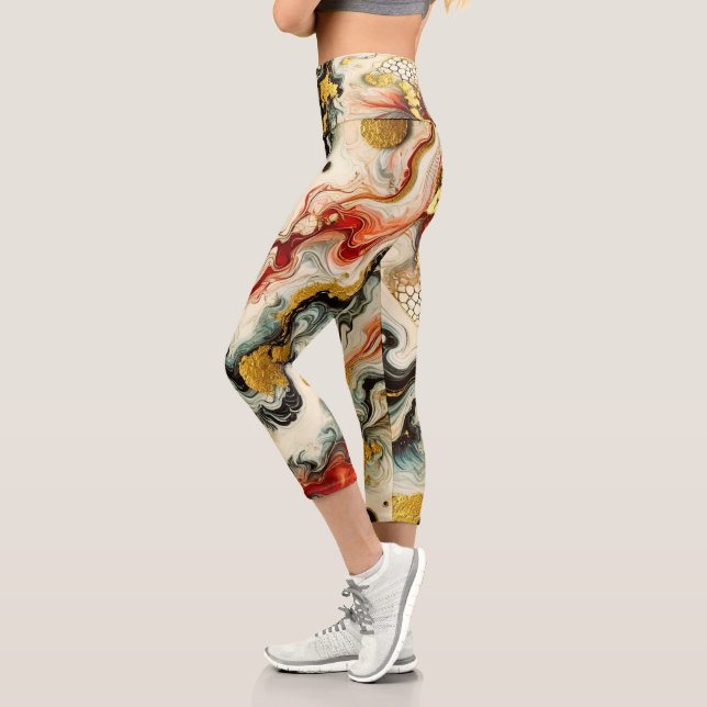 Goldene Flüsse  Capri Leggings (Links)