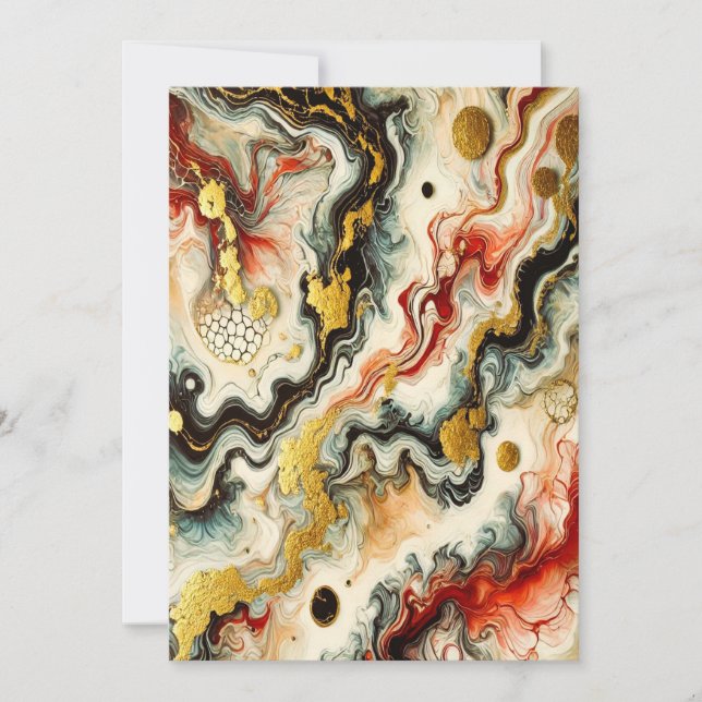 Goldene Flüsse Einladung (Vorderseite)