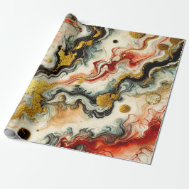 Goldene Flüsse Geschenkpapier