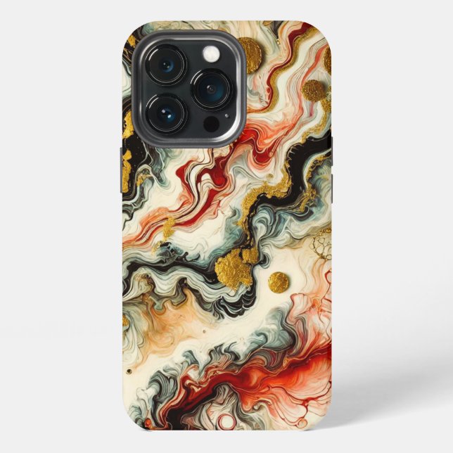 Goldene Flüsse iPhone Hülle (Hinten)