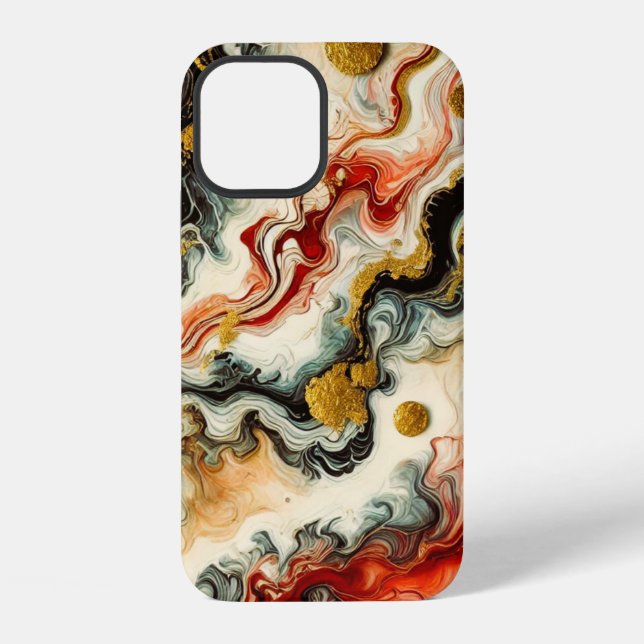 Goldene Flüsse iPhone Hülle (Rückseite)