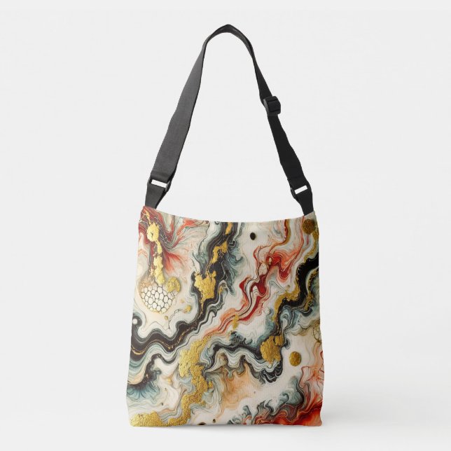 Goldene Flüsse  Tragetaschen Mit Langen Trägern (Vorderseite)