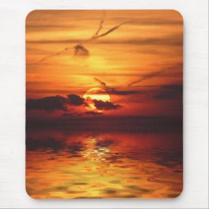 Goldene Flüssigkeit Sonnenuntergang Mauspad