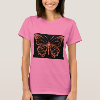 Goldene Foil Butterfly Elegante T - Shirt