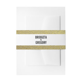 Goldene Foil Chic Hochzeit Einladungsbanderole
