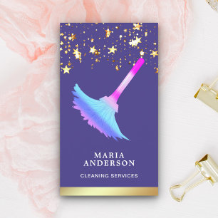 Goldene Foil Confetti Lila Entlüftung Visitenkarte