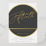 Goldene Foil Moderne Mens Frauen 50. Geburtstagspa Folieneinladung<br><div class="desc">Gold Foil Modern Mens Frauen 50. Geburtstagsparty Foil Einladung Siehe andere Einladungen in unserem Nest und Nest Store</div>