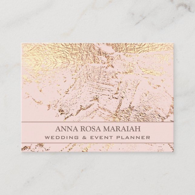 *~* Goldene Foil Pastel Schöne Hochzeit Elegant  Visitenkarte (Vorderseite)