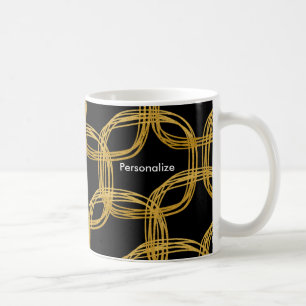 Goldene Foil Scribble Circle Moderner Kaffee Tasse