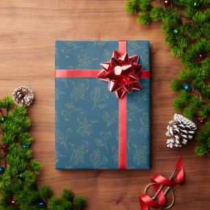Goldene Forelle Winter Berries Geschenkpapier