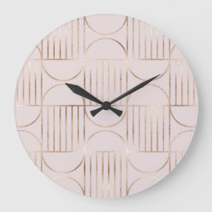 Goldene Formen: Moderne Muster aus der Mitte des J Große Wanduhr