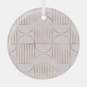 Goldene Formen: Moderne Muster aus der Mitte des J Ornament Aus Glas