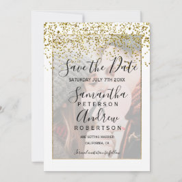 Goldene Foto-Hochzeit in Chic Save the Date