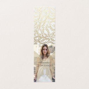 Goldene Foto Quinceanera Geburtstagseinladung