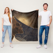 Goldene Frauentäuschung mit Sonne und Marmortextur