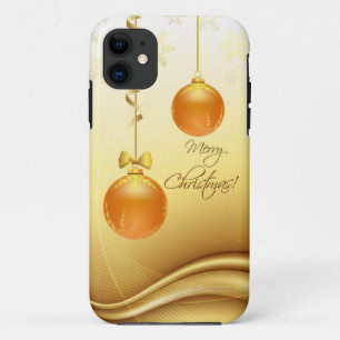 Goldene frohe Weihnachten Case-Mate iPhone Hülle