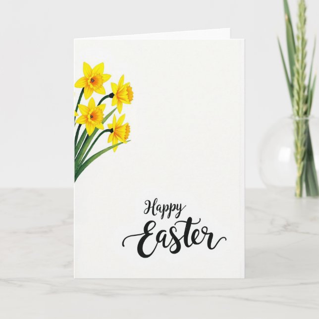 Goldene Frühlingsblumenkarte Karte (Vorderseite)