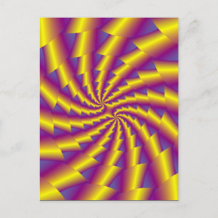 Goldene Frühlingsspirale Postkarte