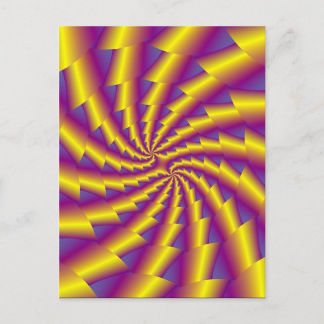 Goldene Frühlingsspirale Postkarte (Vorderseite)