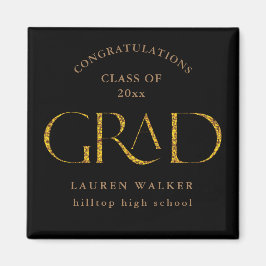 Goldene Funkelschrift Magnet