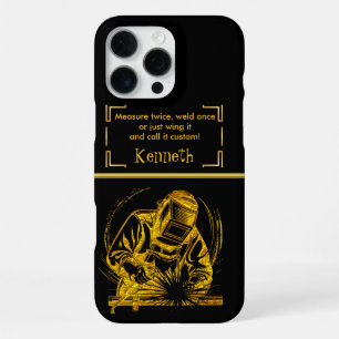 Goldene Funken der Fertigkeit iPhone 16 Pro Max Hülle