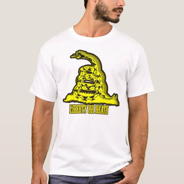 Goldene Gadsden-Ruhe ist tödlich T-Shirt (Vorderseite)