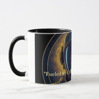 Goldene Galaxy-Astronaut-Rundvektor-Kaffeetasse Tasse