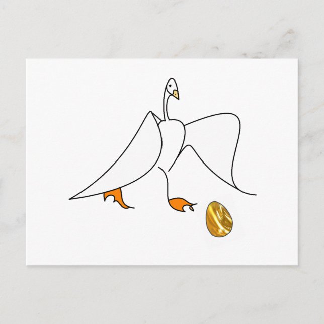 Goldene Gans Postkarte (Vorderseite)