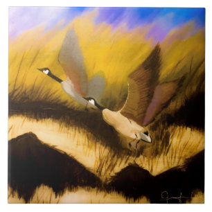 Goldene Gänse Fliese