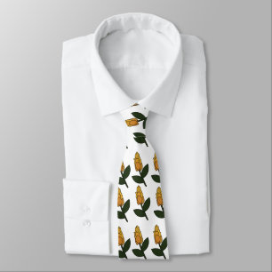 Goldene Garnelenpflanze Blume Floral Krawatte