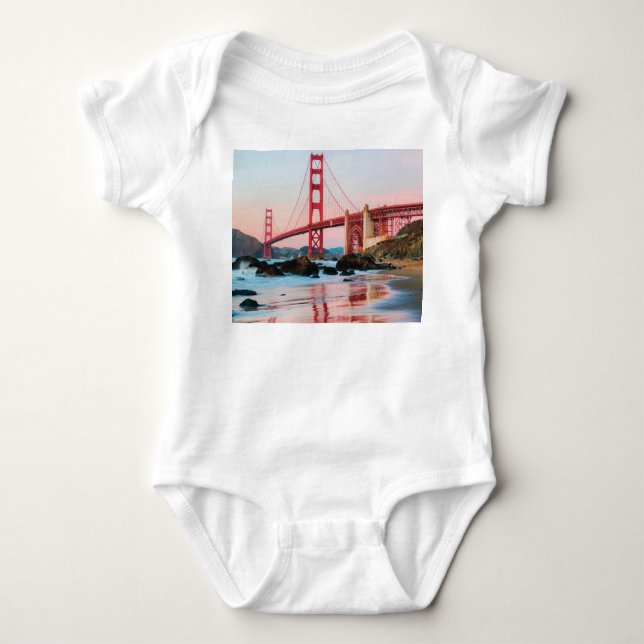 Goldene Gartbrücke Baby Strampler (Vorderseite)