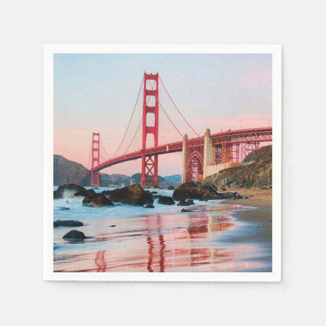 Goldene Gartbrücke Serviette (Vorderseite)