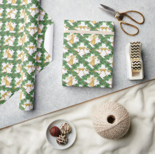 Goldene Gartenanlage Geschenkpapier