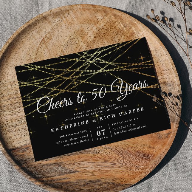 Goldene Gartenanlage | Jegliches Party zum Jahrest Einladung (Von Creator hochgeladen)