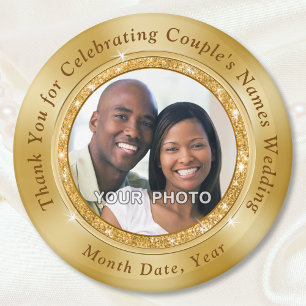Goldene Gastgeschenke Hochzeiten. Magnet Gastgesch