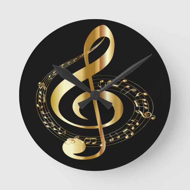 Goldene Gclef Wanduhr (Vorderseite)