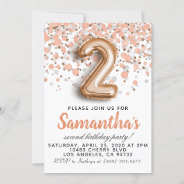 Goldene Geburtstagsfeier der 2. Rose Einladung